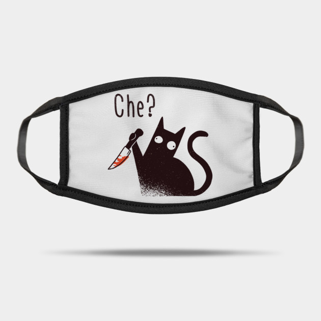 Italian Language Funny Cat Saying What With A Knife Italian Mask Teepublic