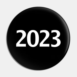 2023 Minimal White Text Typography Pin