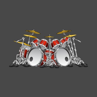 10 Piece Drum Set Cartoon T-Shirt