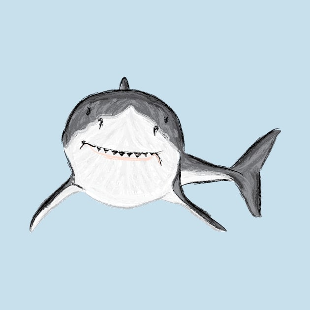 Artwork of a Great White Shark III by JDHegemann