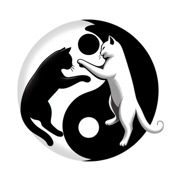 Ying Yang Cats by Shawn's Domain