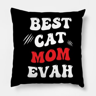 groovy best cat mom ever mothers day design for mom Pillow