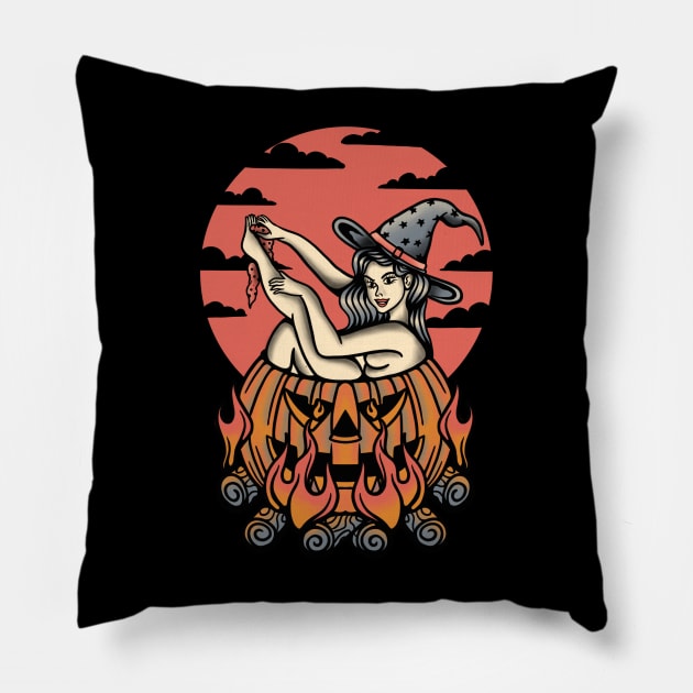 Helloween 2 Pillow by ILLUSTRA.13