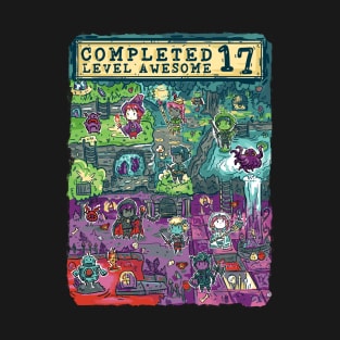 Completed Level Awesome 17 Birthday Gamer T-Shirt