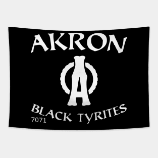 Vintage Akron Black Tyrites Tapestry