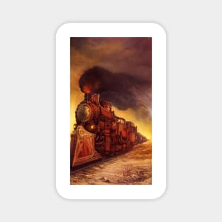 Steampunk Locomotive Magnet