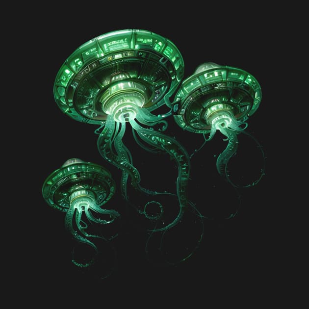 Alien Invasion! Galactic UFO Spaceship Jellyfish by HideTheInsanity