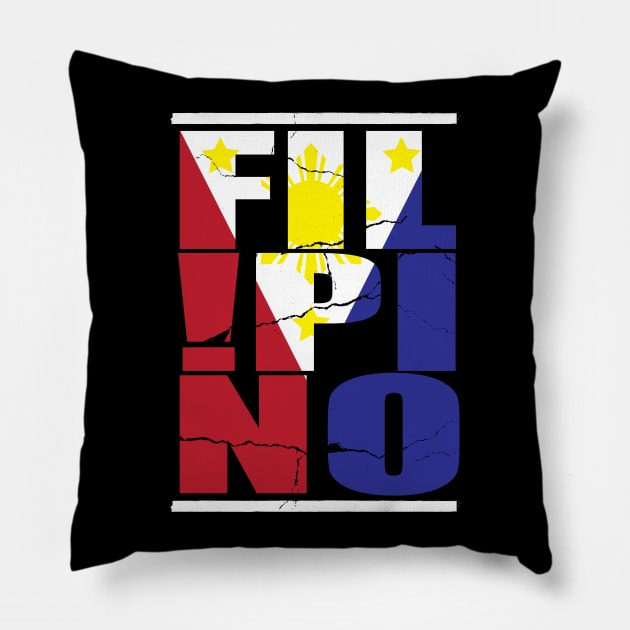 Pinoy Shirt Filipino flag T-Shirt Pillow by Dailygrind