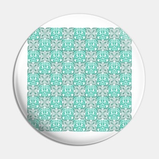 Portuguese turquoise blue tile pattern Pin