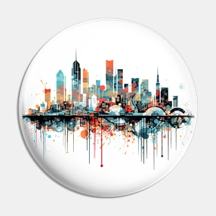 City Skylines Urbain World Fun Life Abstract Pin