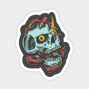 Demon skull Magnet