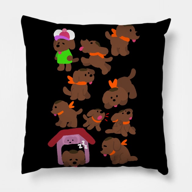 Fetch, My Dog, Fetch Pillow by zipadeelady