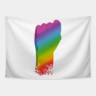 Pride Support Fist Tapestry