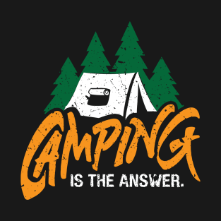 Vintage Style Camping, Tent Or RV Camping Gift T-Shirt