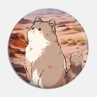 I Eat Sand Funny Cat Pin