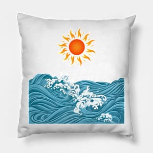 Sun and Waves Pillow