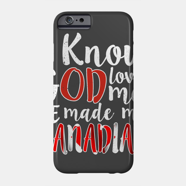 God Loves Me He Made Me Canadian Flag Canada Colors T-Shirt T-Shirt