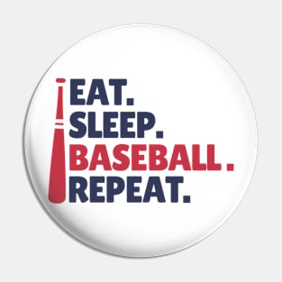 Eat Sleep Baseball Repeat Pin