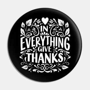 In Everything Give Thanks KJV Bible Verse Pin