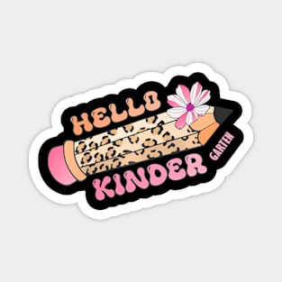 Hello Kindergarten Leopard Pencil Back To School First Day Magnet