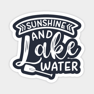 Sunshine and Lake Water Camping Kayak Magnet