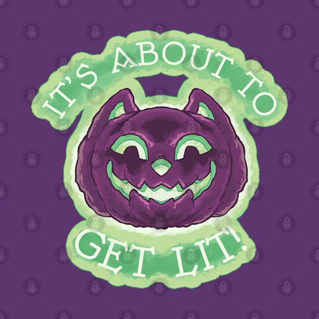 Get Lit Pumpkin Cat in purple by Still Winter Craft