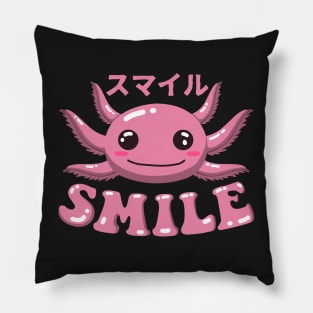 Smile Alotl Like An Axolotl Pillow