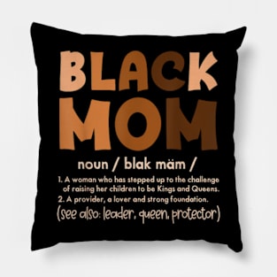 Black Mom Melanin Definition African American Mother's Day Pillow