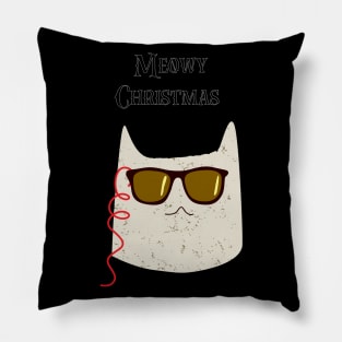 Meowy Christmas Pillow