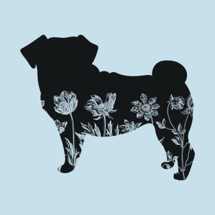 Floral Pug T-Shirt