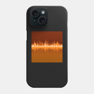 Orange Audio Wave Mountains Phone Case