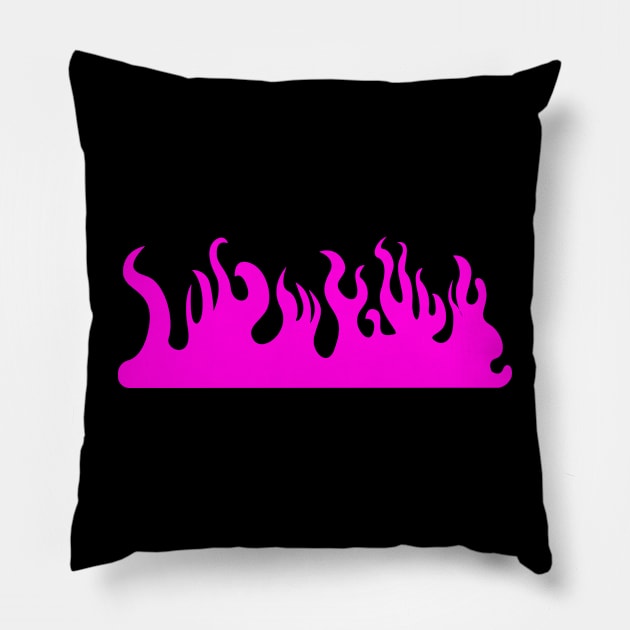 Pink Hotrod Pillow by Trendy Tshirts