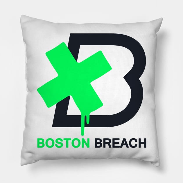 Boston Breach Merch Boston Breach Logo Pillow by Thomas-Mc