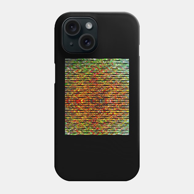 WAVE MACHINE OF COLOR WITH RAGGING BLACK STRIPES Phone Case by KutieKoot T's