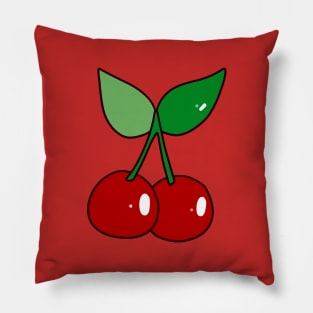 Cherries and Leaves Pillow