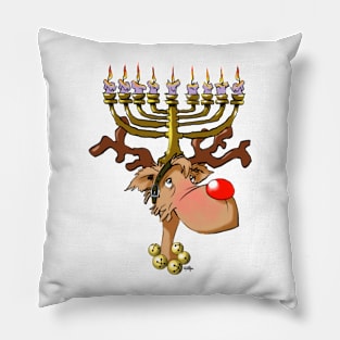 Chanukah reindeer 02 Pillow