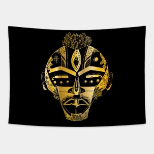 Gold African Mask 4 Tapestry