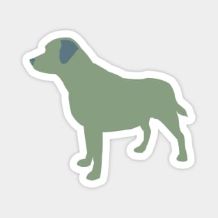 Labrador Silhouette -Green Magnet