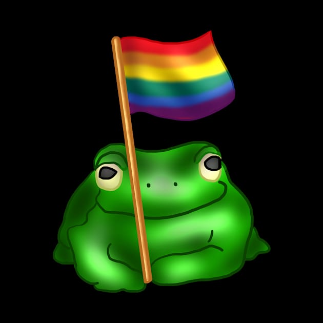 Rainbow LGBTQ Frog by YouAreValid