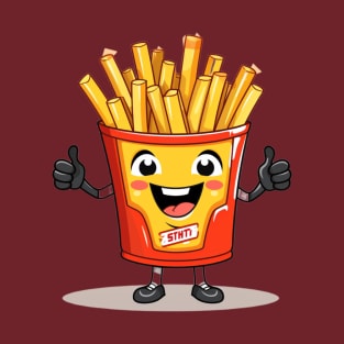 kawaii french fries T-Shirt cute potatofood T-Shirt