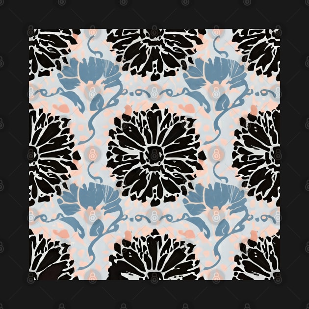 Black Flower Pattern by NomiCrafts