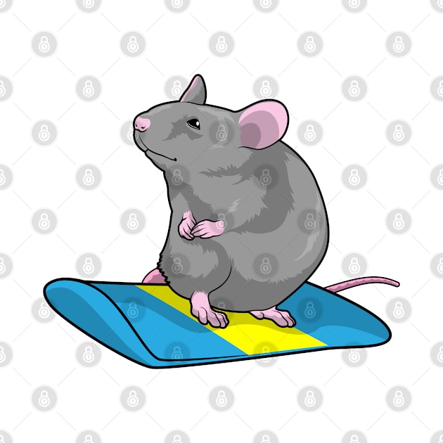 Mouse as Snowboarder with Snowboard by Markus Schnabel