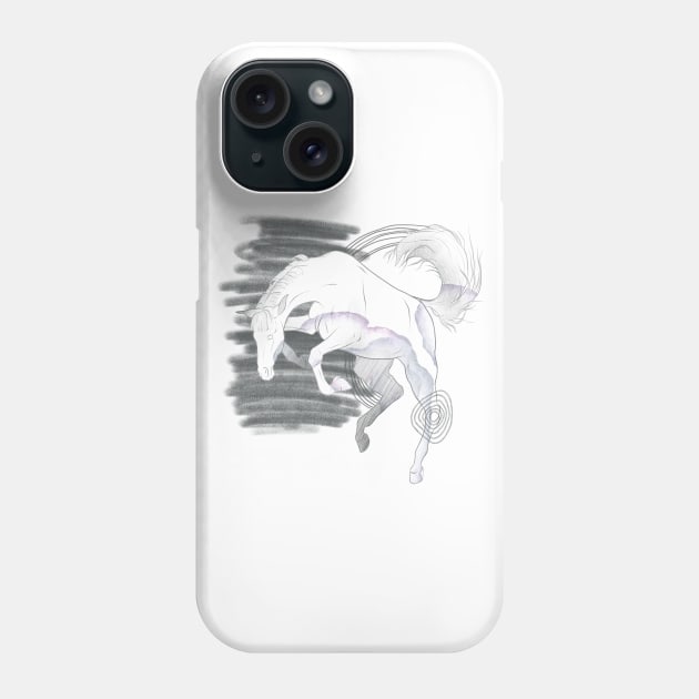 Abstract Sketch Horse Composition Phone Case by Taisiia