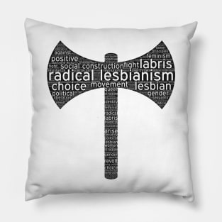 Colorful lesbian labrys word cloud Pillow