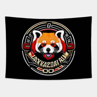 Japanese Yakuza Red panda vintage Tapestry