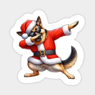 Christmas German Shepherd Dog Dabbing Dance Magnet