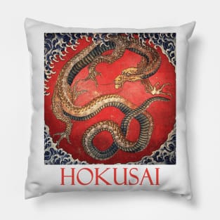 Dragon by Katsushika Hokusai Pillow