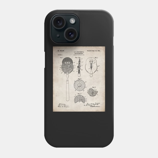 Ophthalmoscope Patent - Optometrist Eye Doctors Office Art - Antique Phone Case by patentpress