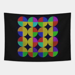 colorful neo geo design Tapestry