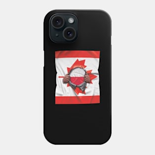 Poland Flag Canadian Flag Ripped - Gift for Polish From Poland Phone Case